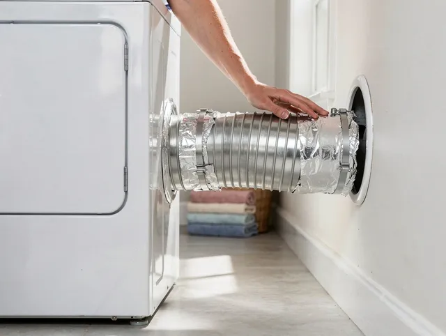 Professional dryer vent hose installation by Beverly Hills Dryer Vent Cleaning in Beverly Hills