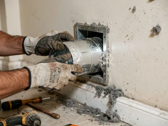 Professional dryer vent repair and installation by Beverly Hills Dryer Vent Cleaning in Beverly Hills